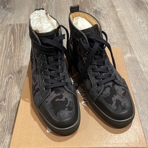 Louboutin Rantus Orlato Calfskin Camo Sneakers Size 42